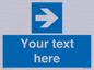 MV7937: Custom Mandatory directional sign, blue arrow right