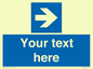 MV7937: Custom Mandatory directional sign, blue arrow right