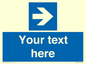MV7937: Custom Mandatory directional sign, blue arrow right