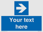 MV7937: Custom Mandatory directional sign, blue arrow right