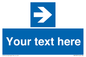 MV7937: Custom Mandatory directional sign, blue arrow right
