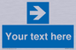 MV7937: Custom Mandatory directional sign, blue arrow right