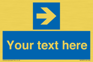 MV7937: Custom Mandatory directional sign, blue arrow right