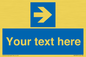 MV7937: Custom Mandatory directional sign, blue arrow right