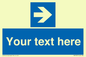 MV7937: Custom Mandatory directional sign, blue arrow right