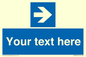 MV7937: Custom Mandatory directional sign, blue arrow right