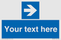 MV7937: Custom Mandatory directional sign, blue arrow right