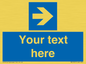 MV7937: Custom Mandatory directional sign, blue arrow right