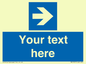 MV7937: Custom Mandatory directional sign, blue arrow right