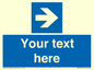 MV7937: Custom Mandatory directional sign, blue arrow right