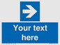 MV7937: Custom Mandatory directional sign, blue arrow right