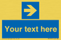 MV7937: Custom Mandatory directional sign, blue arrow right