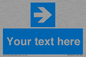 MV7937: Custom Mandatory directional sign, blue arrow right