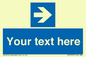 MV7937: Custom Mandatory directional sign, blue arrow right