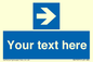 MV7937: Custom Mandatory directional sign, blue arrow right