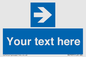 MV7937: Custom Mandatory directional sign, blue arrow right