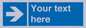 MV7937: Custom Mandatory directional sign, blue arrow right