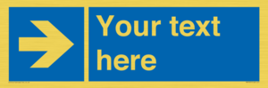 MV7937: Custom Mandatory directional sign, blue arrow right