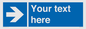 MV7937: Custom Mandatory directional sign, blue arrow right