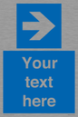 MV7937: Custom Mandatory directional sign, blue arrow right