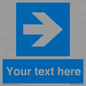 MV7937: Custom Mandatory directional sign, blue arrow right