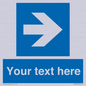 MV7937: Custom Mandatory directional sign, blue arrow right