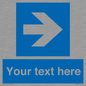 MV7937: Custom Mandatory directional sign, blue arrow right