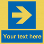MV7937: Custom Mandatory directional sign, blue arrow right