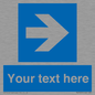 MV7937: Custom Mandatory directional sign, blue arrow right