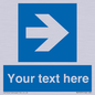 MV7937: Custom Mandatory directional sign, blue arrow right