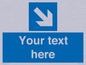 MV7938: Custom Mandatory directional sign, blue arrow down and right