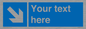 MV7938: Custom Mandatory directional sign, blue arrow down and right