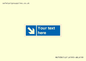 MV7938: Custom Mandatory directional sign, blue arrow down and right