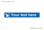MV7938: Custom Mandatory directional sign, blue arrow down and right