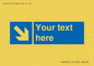 MV7938: Custom Mandatory directional sign, blue arrow down and right