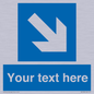MV7938: Custom Mandatory directional sign, blue arrow down and right