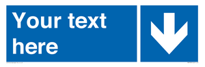 MV7939: Custom Mandatory directional sign, blue arrow down