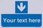 MV7939: Custom Mandatory directional sign, blue arrow down