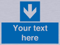 MV7939: Custom Mandatory directional sign, blue arrow down