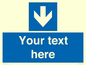 MV7939: Custom Mandatory directional sign, blue arrow down