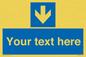 MV7939: Custom Mandatory directional sign, blue arrow down