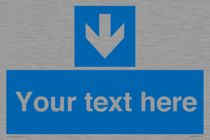 MV7939: Custom Mandatory directional sign, blue arrow down
