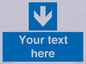 MV7939: Custom Mandatory directional sign, blue arrow down