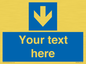 MV7939: Custom Mandatory directional sign, blue arrow down