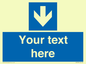 MV7939: Custom Mandatory directional sign, blue arrow down
