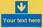 MV7939: Custom Mandatory directional sign, blue arrow down