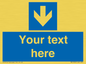 MV7939: Custom Mandatory directional sign, blue arrow down