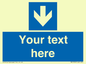 MV7939: Custom Mandatory directional sign, blue arrow down