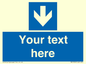 MV7939: Custom Mandatory directional sign, blue arrow down