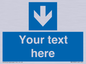 MV7939: Custom Mandatory directional sign, blue arrow down